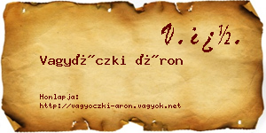Vagyóczki Áron névjegykártya